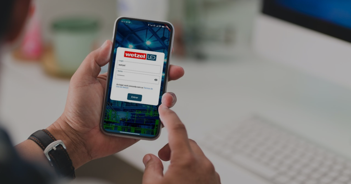 Otimize a iluminação da sua empresa com o aplicativo Wetzel Smart